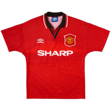 1994-96 Manchester United Home Shirt - 9/10 - (Y)