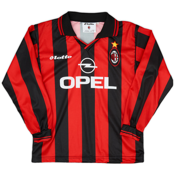 1997-98 AC Milan Home L/S Shirt - 9/10 - (XL.Boys)