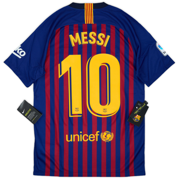 お得セット 2018-19 Barcelona Authentic Home Shirt Messi #10 (S) ウェア