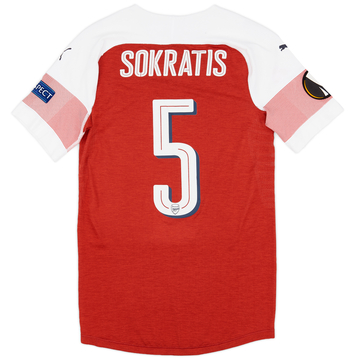 2018 19 Arsenal Match Issue Europa League Final Home Shirt Guendouzi 29
