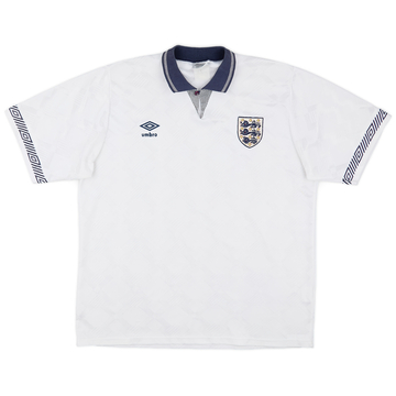 1990-92 England Home Shirt - 6/10 - (XL)