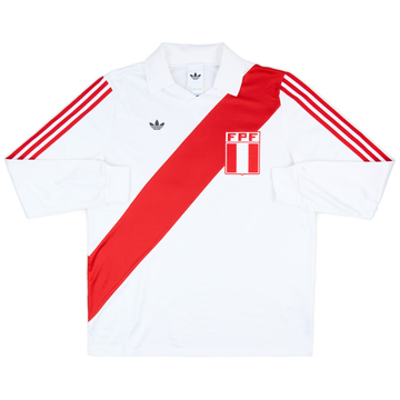 ウェア Peru adidas Originals Retro Shirt #10 2005 Peru adidas Originals Retro Home L/S Shirt - 5/10 - (L)