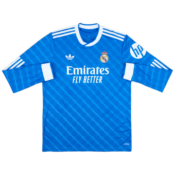 REAL MADRID 長袖シャツ S adidas Real Madrid 2023-24 Men's Home Authentic Long Sleeve
