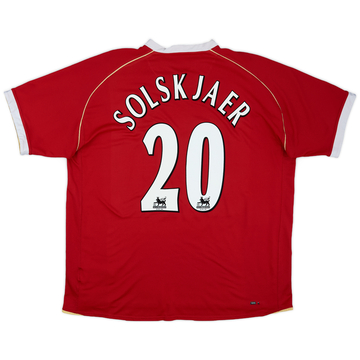 2007-09 Manchester United Home Shirt Solskjaer #20 - 8/10