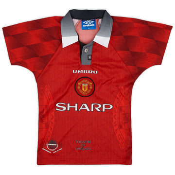 1996-98 Manchester United Home Shirt Beckham #10 - 7/10 - (S