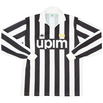 1989-90 Juventus Basic European Home L/S Shirt #11 - 8/10 - (XL)