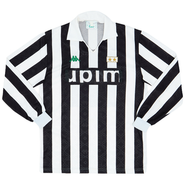 1991-92 Juventus Home L/S Shirt - 5/10 - (L)