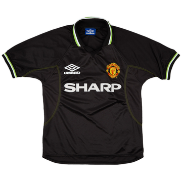 1998-99 Manchester United GK Shirt & Shorts - 9/10 - (XL.Boys)