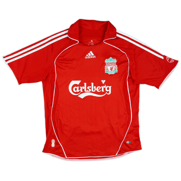 2006-08 Liverpool Home Shirt Gerrard #8 - 6/10 - (L.Boys)