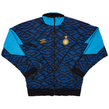 Vintage Inter Milan FC UMBRO Jacket 90's Size L big logo football sport  jacket