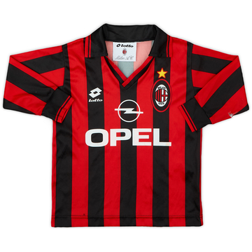 1995-96 AC Milan Home L/S Shirt Maldini #3 - 6/10 - (M)