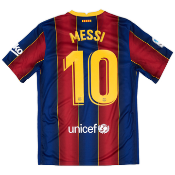 2020-21 Barcelona Authentic Home Shirt Messi #10 - 8/10 - (S)