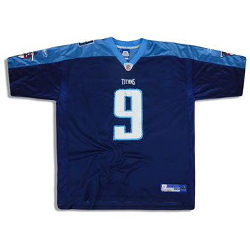 2005 Tennessee Titans McNair 9 Reebok On Field Jersey Home L