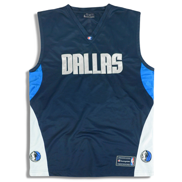 1996-01 Dallas Mavericks Finley #4 Champion Away Jersey (Excellent) L
