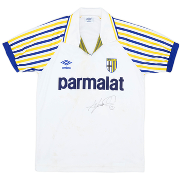 2002-03 Parma 'Squad Signed' Home L/S Shirt - 9/10 - (XL)