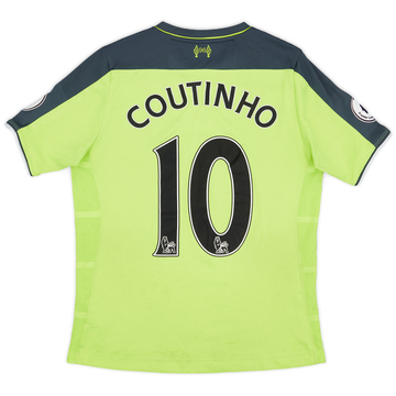 2017-18 Liverpool 125 Years Home Shirt Coutinho #10 - 5/10 - (S.Boys)