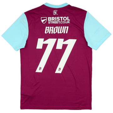 2024-25 Burnley Player Issue Home Shirt Brown #77 (M)