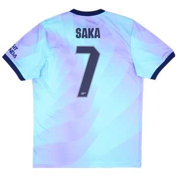 アーセナル 2023-2024 シーズン シャツ SAKA 7 adidas Arsenal Away Saka 7 Jersey 2023-2024 (Cup Style Printing)