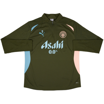 2024-25 Manchester City Player Issue 1/4 Zip Training Top #9 (Haaland) - As New - (XXL)