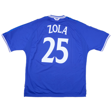 1999 01 Chelsea Home Shirt Zola 25 6 10 XL