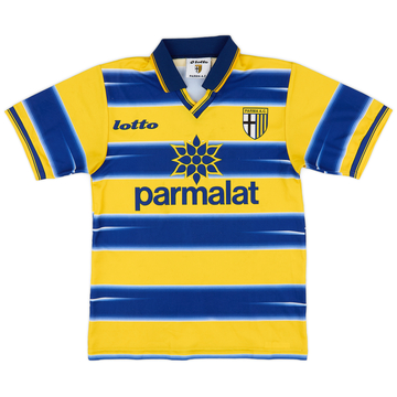 1998-99 Parma Signed Home L/S Shirt - 7/10 - (XL.Boys)