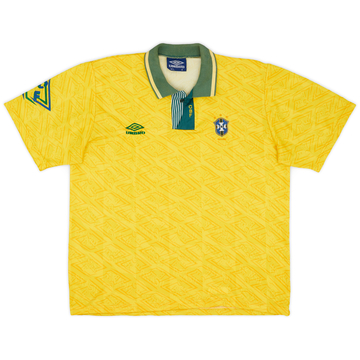 1991-93 Brazil Home Shirt - 7/10 - (L)