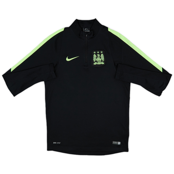 2015-16 Manchester City Nike 1/4 Zip Drill Top - 9/10 - (M)