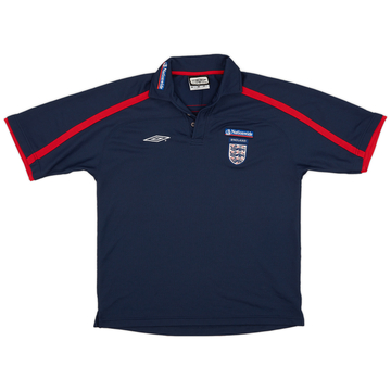 2002-03 England Umbro Polo Shirt - 9/10 - (M) 2002-03 England Umbro Polo Shirt - 9/10 - (M)