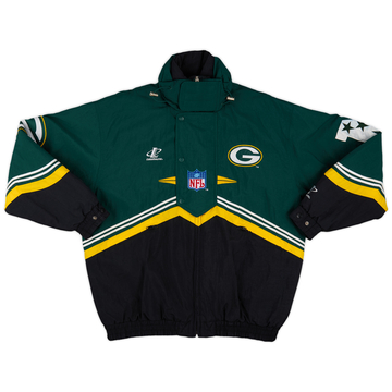 1990s Green Bay Packers Logo Athletic Windbreaker Jacket - 9