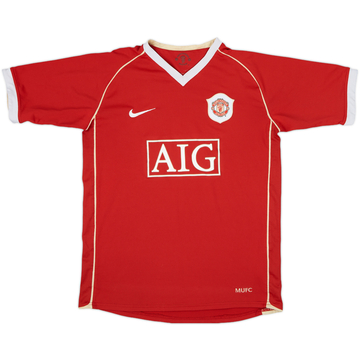 MANCHESTER UNITED 07-09 ホームユニフォーム 2006-07 Manchester United Home Shirt - 7/10 - (XL.Boys)