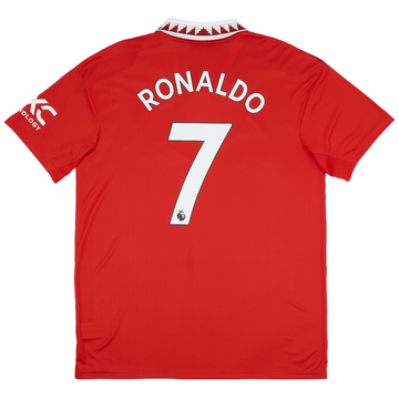 暮らしに便利なアイテム Shirt Home United Manchester 2022-23 Ronaldo (L) - 9/10 - #7 ウェア