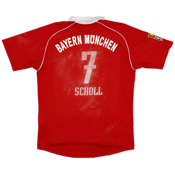 1999-01 Bayern Munich Home Shirt Scholl #7 - 8/10 - (XL.Boys)
