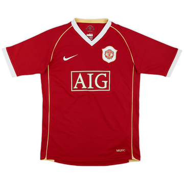 2007-09 Manchester United Home Shirt - 8/10 - (L.Boys)