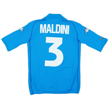 2000-01 Italy Home Shirt Maldini #3 - 8/10 - (XL)