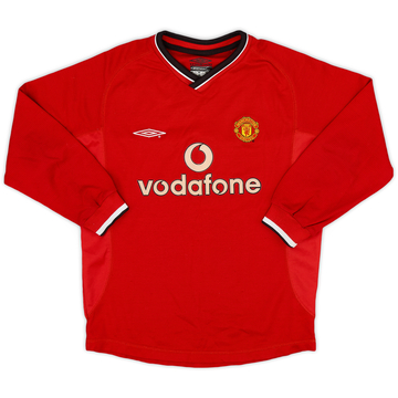 2000-01 Manchester United Third L/S Shirt - 9/10 - (M.Boys)