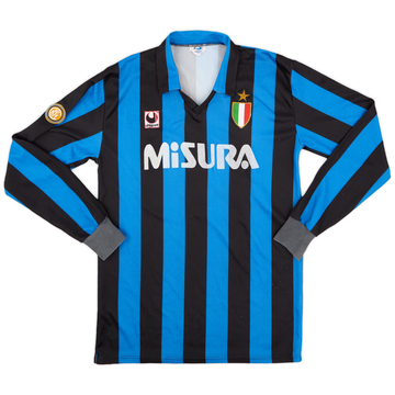 1989-90 Inter Milan Away L/S Shirt #11 - 5/10 - (XL)
