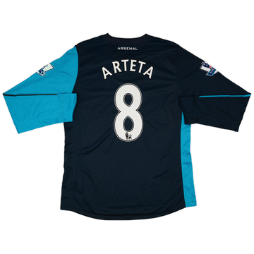2011 12 Arsenal Player Issue Away L S Shirt Arteta 8 M