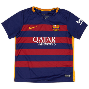 2015-16 Barcelona Home Shirt Neymar Jr #11 - 7/10 - (S.Boys)