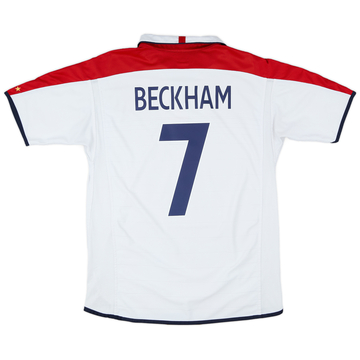 2003-05 England Home Shirt Beckham #7 - 7/10 - (L)