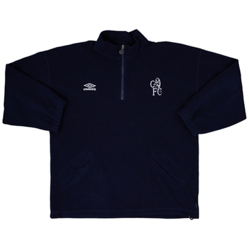 2005-06 Chelsea Umbro 1/4 Zip Polo Shirt - 9/10 - (M)