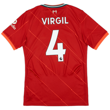 L.F.C. VIRGIL 4 シャツ クリーム色 LIVERPOOL 2021 2022 AWAY FOOTBALL SHIRT #4 VIRGIL VAN DIJK