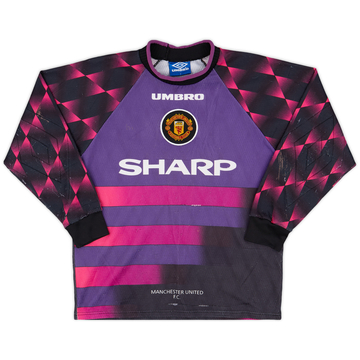 MANCHESTER UNITED 1996/1997 AWAY FOOTBALL SHIRT UMBRO JERSEY