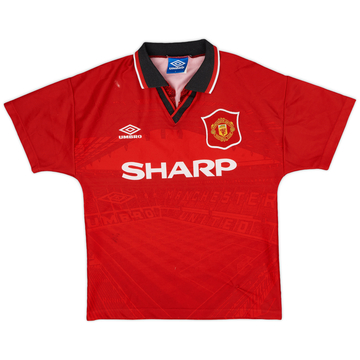 1994-96 Manchester United Home Shirt - 7/10 - Y