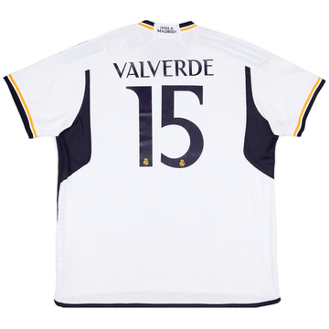 2023-24 Real Madrid Home Shirt Valverde #15 (XXL)