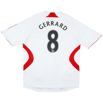 2006-2007 リヴァプール アウェイ ユニフォーム 8番 GERRARD 2007 2008 Liverpool Fc Gerrard Kit Adidas Medium M White