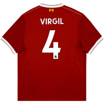 リバプール 18/19CLユニフォーム VIRGIL 4 2017-18 Liverpool 125 Years Home Shirt Virgil #4