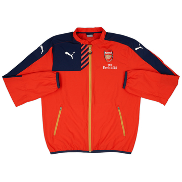 15-16 arsenal FC PUMA HARFJIP jacket M 赤