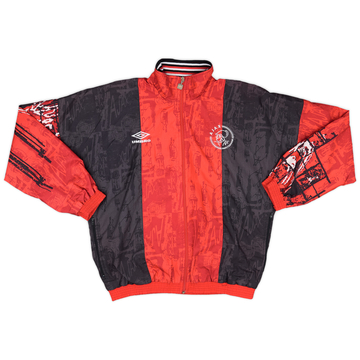 【信頼】 1996-97 (XL) - 8/10 - Jacket Track Zip 1/2 Umbro Ajax ウェア