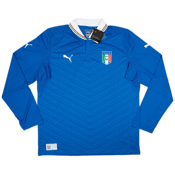 2012-13 Italy Home L/S Shirt - 9/10 - (M)