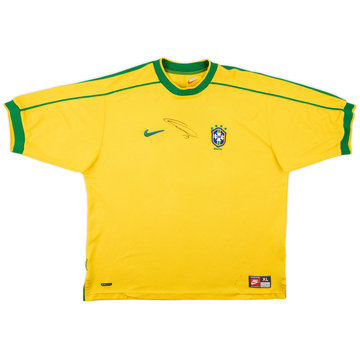 1998-00 Brazil Home Shirt Rivaldo #10 - 7/10 - (XL)